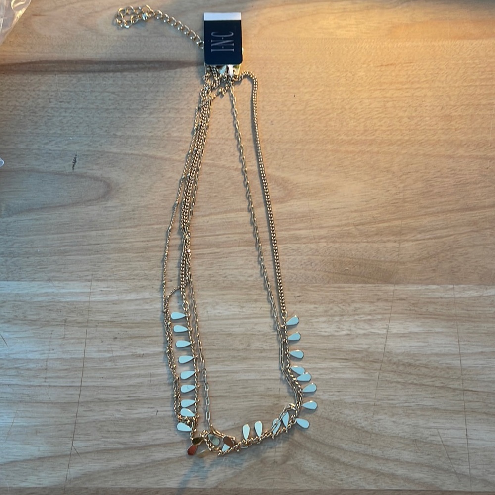 Gold metal chain necklace